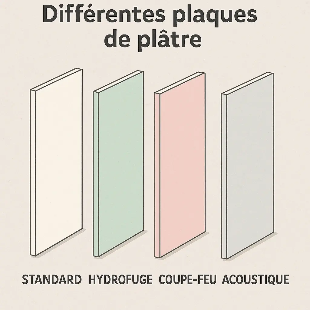 Bien choisir sa plaque de plâtre : les spécificités à connaître