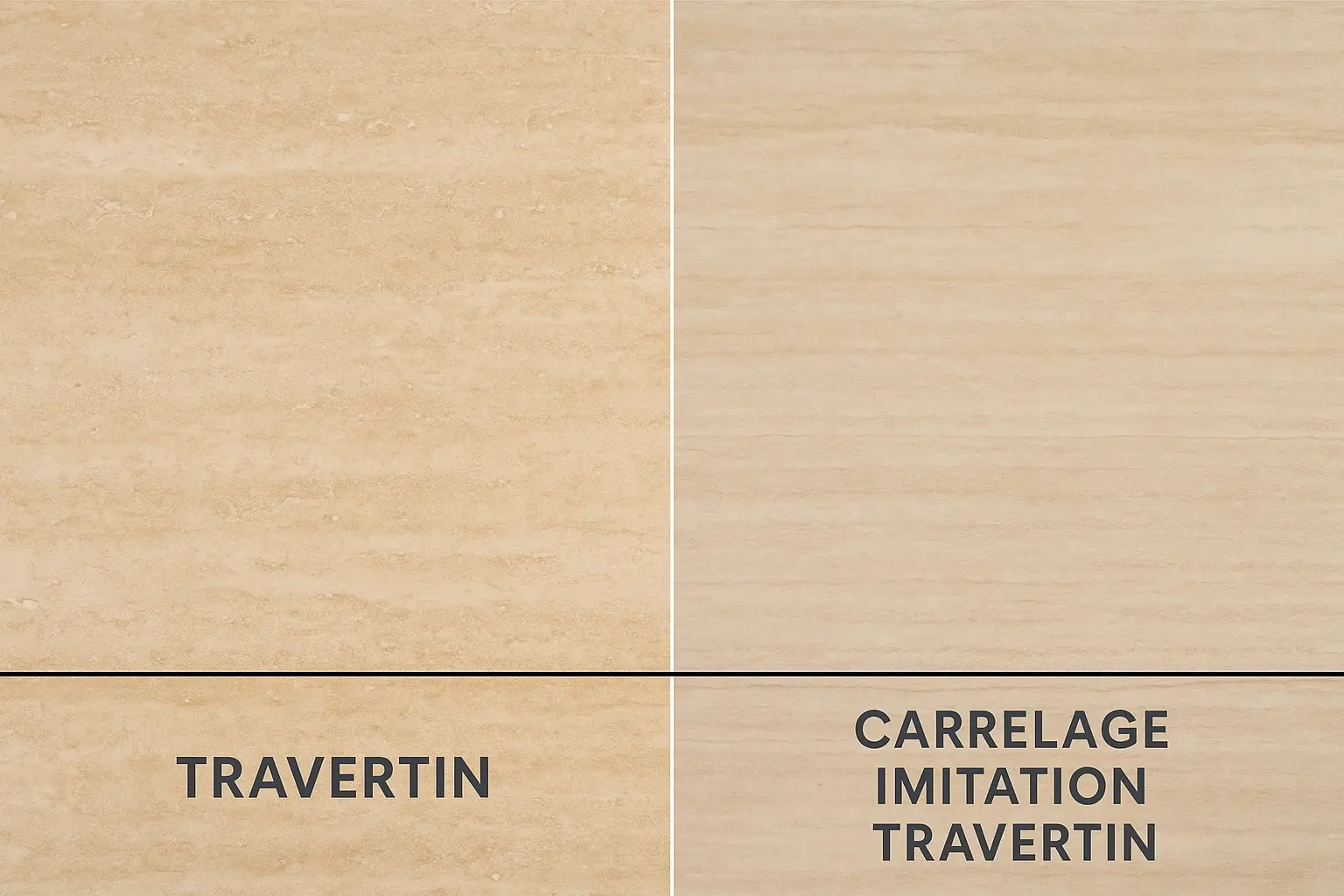 Travertin ou carrelage imitation travertin : lequel choisir ?